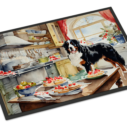 Bernese Mountain Dog Christmas Cookies Doormat