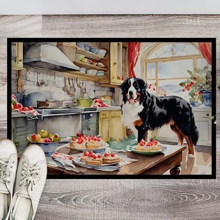 Bernese Mountain Dog Christmas Cookies Doormat
