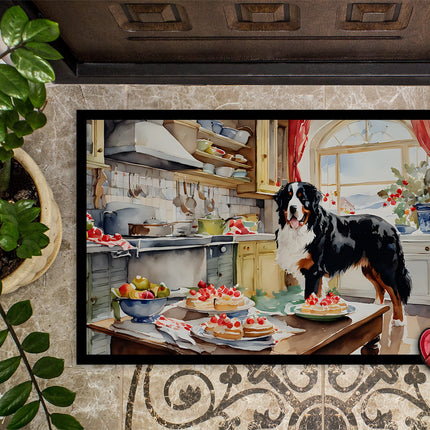 Bernese Mountain Dog Christmas Cookies Doormat