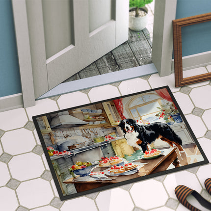 Bernese Mountain Dog Christmas Cookies Doormat