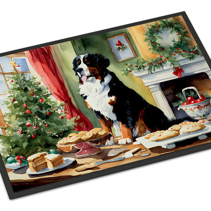 Bernese Mountain Dog Christmas Cookies Doormat