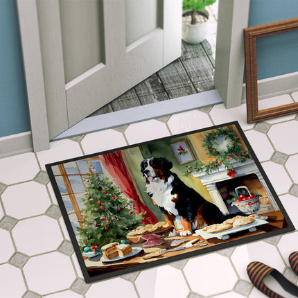 Bernese Mountain Dog Christmas Cookies Doormat