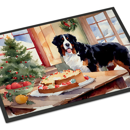 Bernese Mountain Dog Christmas Cookies Doormat