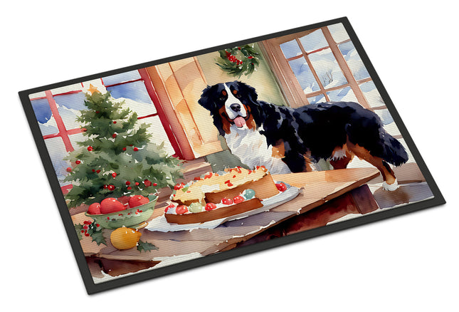 Bernese Mountain Dog Christmas Cookies Doormat