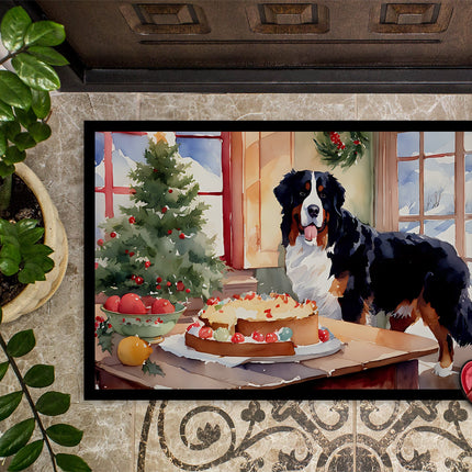 Bernese Mountain Dog Christmas Cookies Doormat