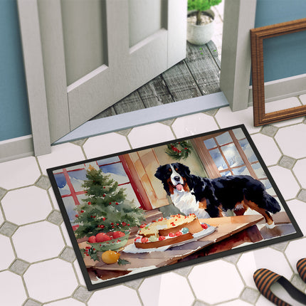 Bernese Mountain Dog Christmas Cookies Doormat