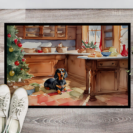 Dachshund Christmas Cookies Doormat