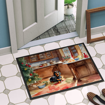 Dachshund Christmas Cookies Doormat