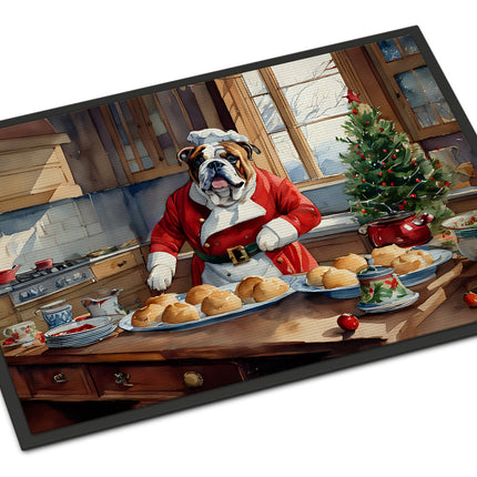 English Bulldog Christmas Cookies Doormat