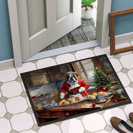 English Bulldog Christmas Cookies Doormat