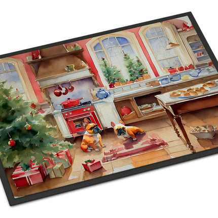 French Bulldog Christmas Cookies Doormat