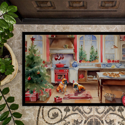 French Bulldog Christmas Cookies Doormat