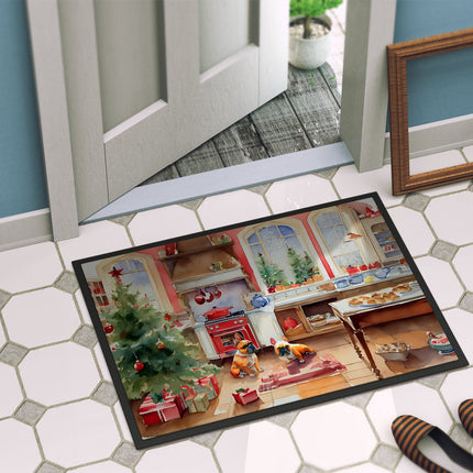 French Bulldog Christmas Cookies Doormat