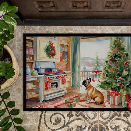 French Bulldog Christmas Cookies Doormat