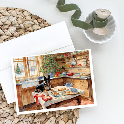 German Shepherd Christmas Cookies Greeting Cards Pack of 8