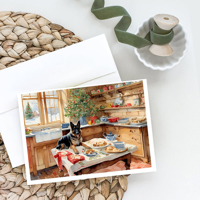 German Shepherd Christmas Cookies Greeting Cards Pack of 8