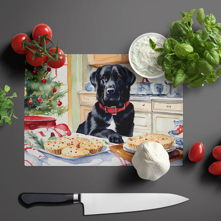 Labrador Retriever Christmas Cookies Glass Cutting Board
