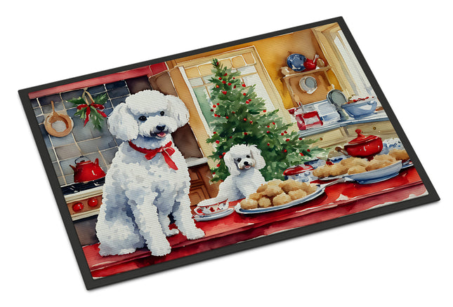 Poodle Christmas Cookies Doormat