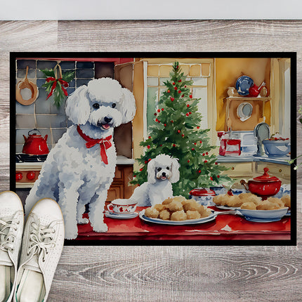Poodle Christmas Cookies Doormat