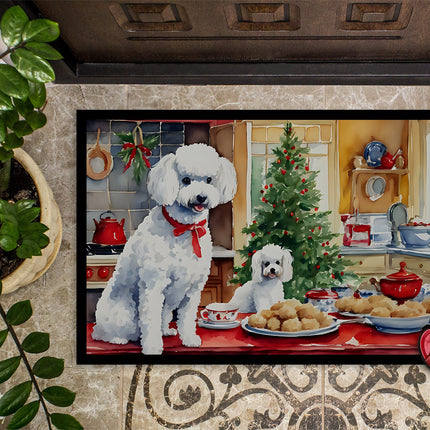 Poodle Christmas Cookies Doormat