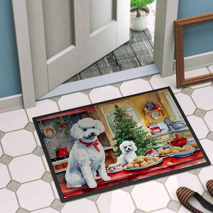 Poodle Christmas Cookies Doormat