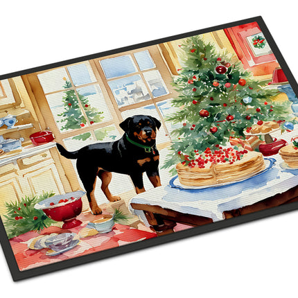 Rottweiler Christmas Cookies Doormat