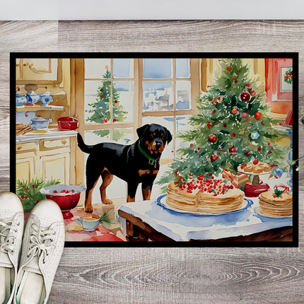Rottweiler Christmas Cookies Doormat