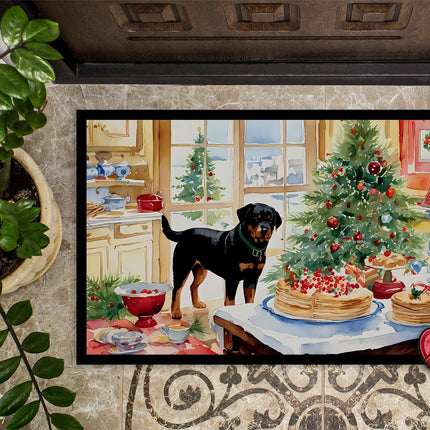 Rottweiler Christmas Cookies Doormat