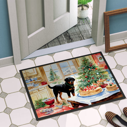 Rottweiler Christmas Cookies Doormat