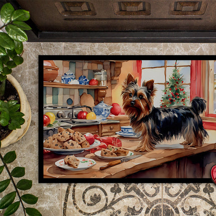 Yorkshire Terrier Yorkie Christmas Cookies Doormat