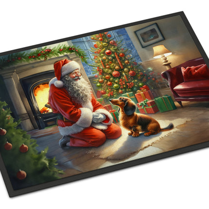 Dachshund and Santa Claus Doormat