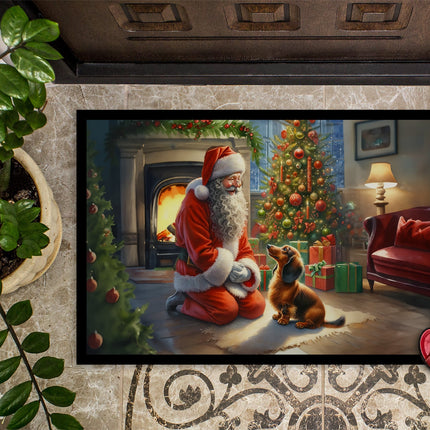 Dachshund and Santa Claus Doormat