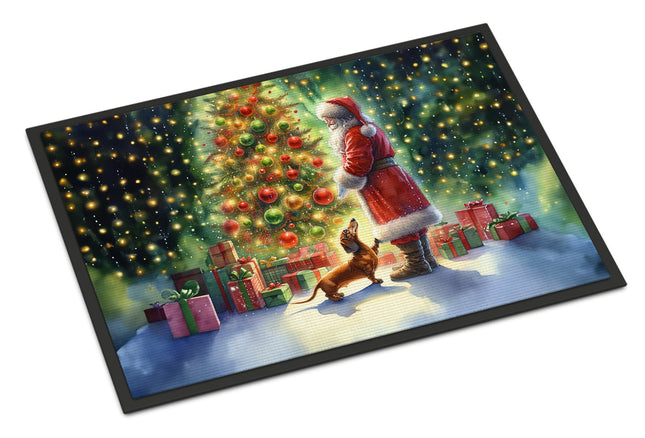Dachshund and Santa Claus Doormat