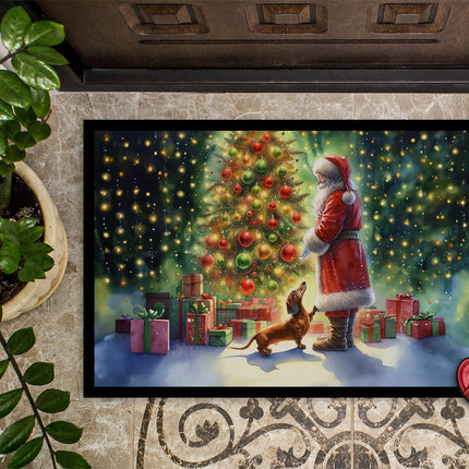 Dachshund and Santa Claus Doormat