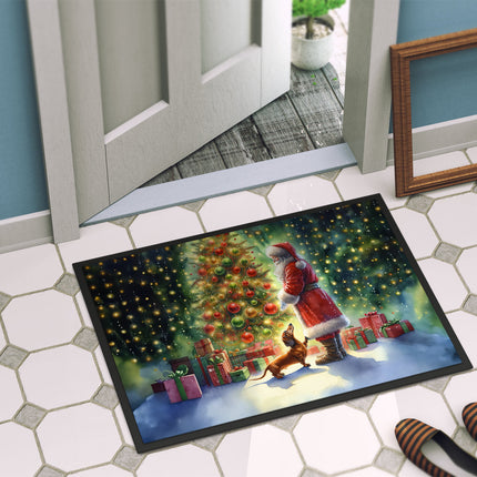 Dachshund and Santa Claus Doormat