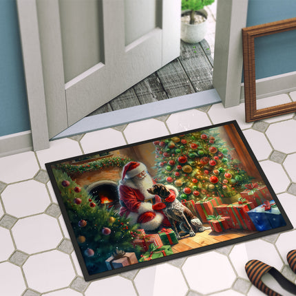 German Shorthaired Pointer and Santa Claus Doormat