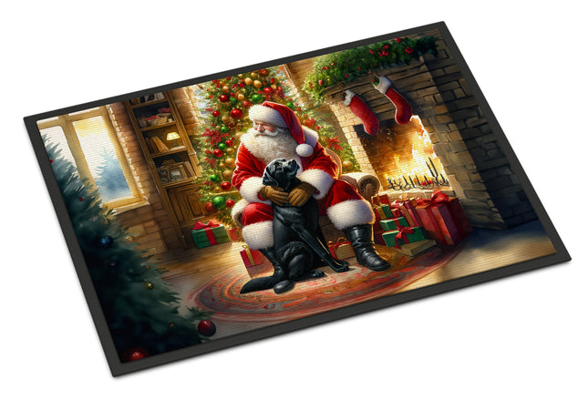 Labrador Retriever and Santa Claus Doormat