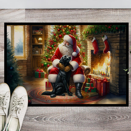 Labrador Retriever and Santa Claus Doormat