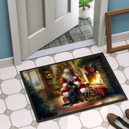 Labrador Retriever and Santa Claus Doormat
