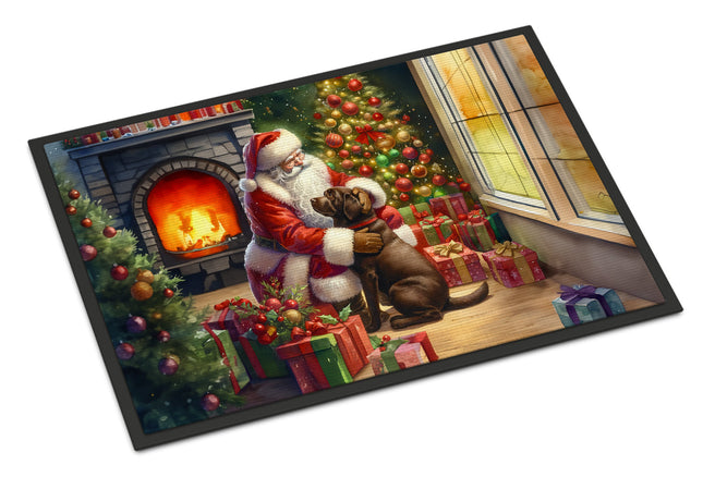 Labrador Retriever and Santa Claus Doormat