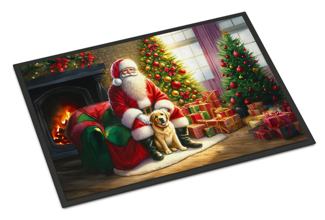 Labrador Retriever and Santa Claus Doormat