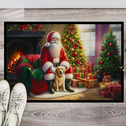 Labrador Retriever and Santa Claus Doormat