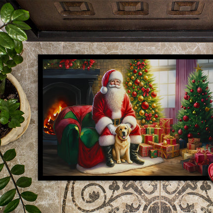 Labrador Retriever and Santa Claus Doormat