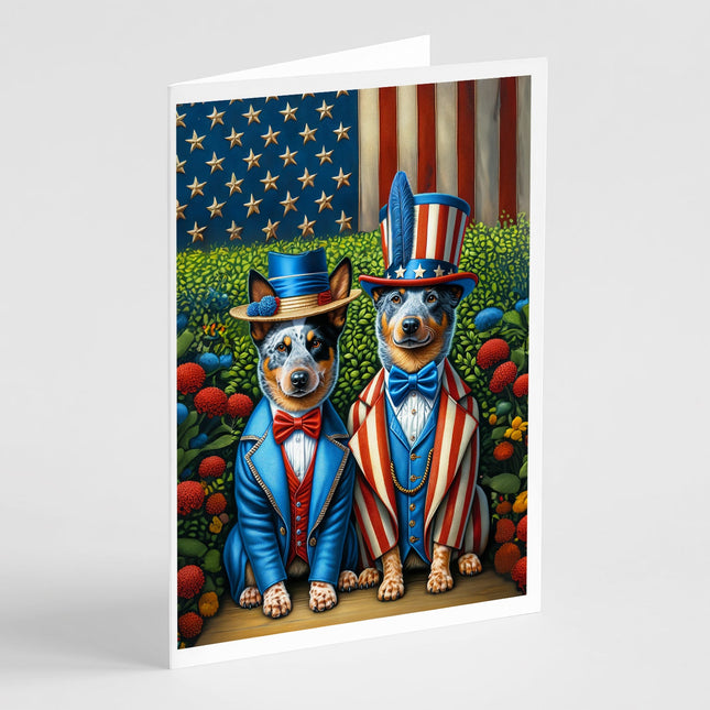 All American Australian Cattle Dog Greeting Cards Pack of 8