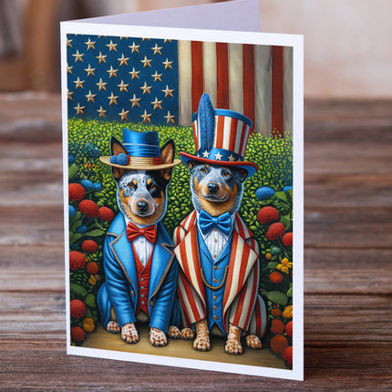 All American Australian Cattle Dog Greeting Cards Pack of 8