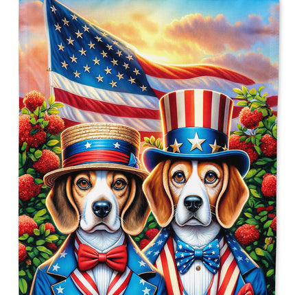 All American Beagle Garden Flag