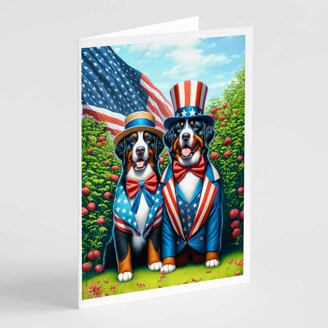 All American Bernese Mountain Dog Greeting Cards Pack of 8