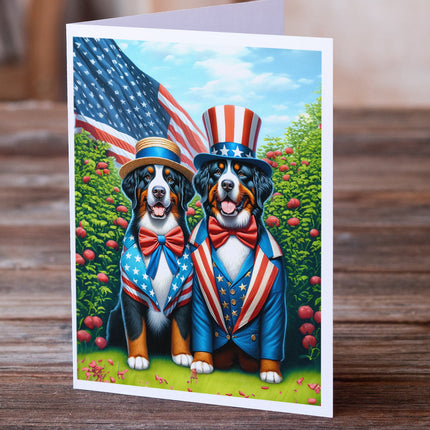 All American Bernese Mountain Dog Greeting Cards Pack of 8