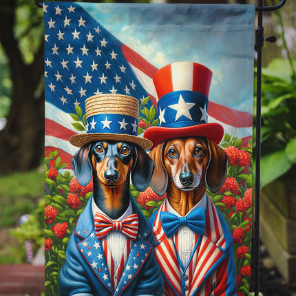 All American Dachshund Garden Flag