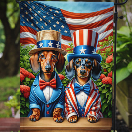 All American Dachshund Garden Flag